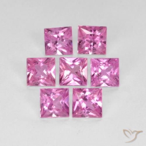 1.98 ct natürliche Königslila Rosa Saphir-Edelsteine, Quadrat, VS