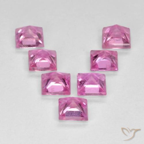 1.98 ct natürliche Königslila Rosa Saphir-Edelsteine, Quadrat, VS