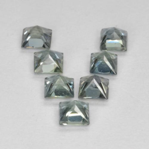 1,05 ct natürliche grünlich-blau Saphir-Edelsteine, Quadrat, VS