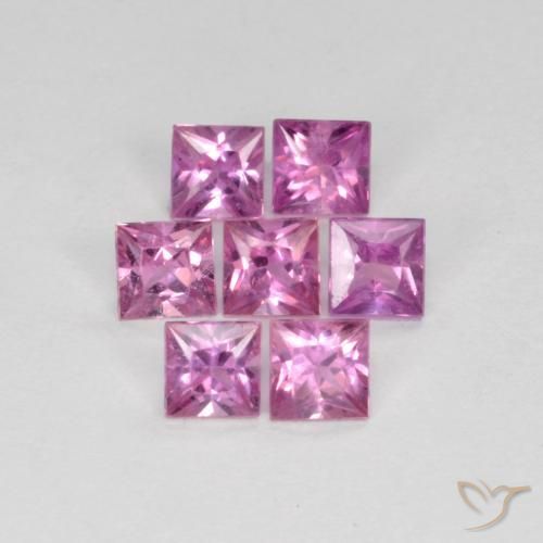 0.98 ct natürliche Königslila Rosa Saphir-Edelsteine, Quadrat, VS