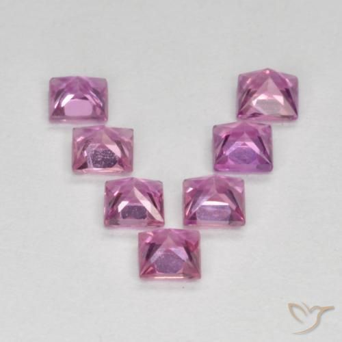 0.98 ct natürliche Königslila Rosa Saphir-Edelsteine, Quadrat, VS