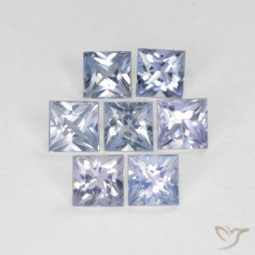 1.04 ct natürliche Hellviolettes Blau Saphir-Edelsteine, Quadrat, VS