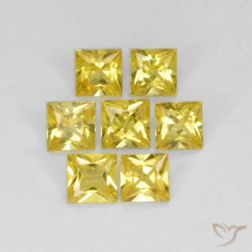 0.91 ct natürliche Gelb Saphir-Edelsteine, Quadrat, VS