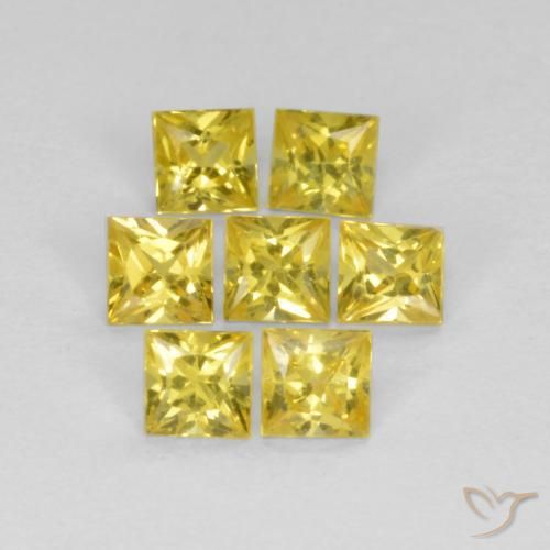 0.94 ct natürliche Gelb Saphir-Edelsteine, Quadrat, VS