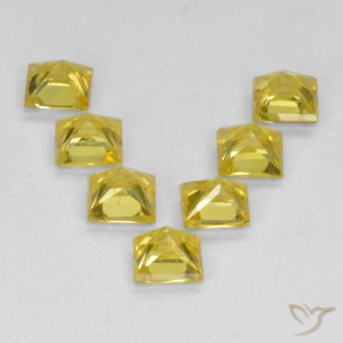 0.94 ct natürliche Gelb Saphir-Edelsteine, Quadrat, VS