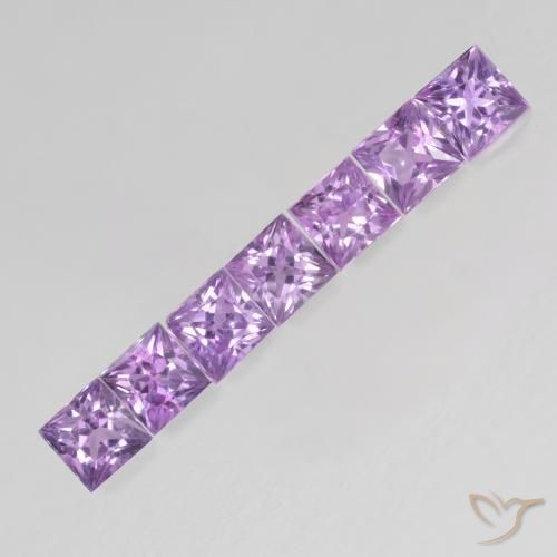 0.85 ct natürliche Mittelviolett Saphir-Edelsteine, Quadrat, VS