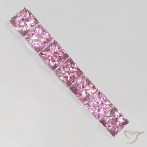 0.67ctw Natürlicher Sehr helles Rosa Saphir, Quadrat, VS