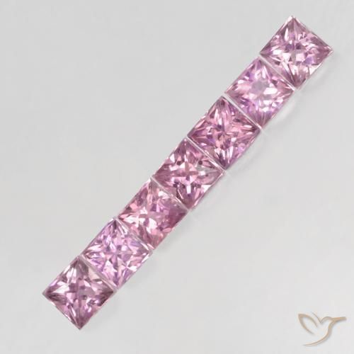 0.67 ct natürliche Sehr helles Rosa Saphir-Edelsteine, Quadrat, VS