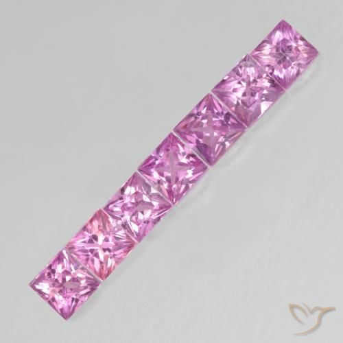 0.64 ct natürliche Königslila Rosa Saphir-Edelsteine, Quadrat, VS