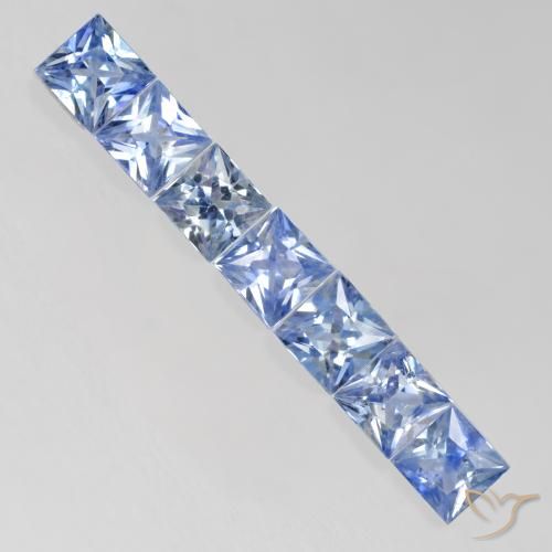 1.26ctw Natürlicher Hellviolettes Blau Saphir, Quadrat, VS
