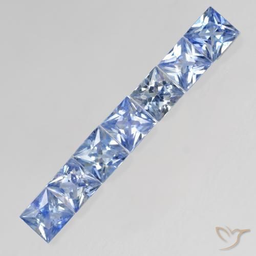 1.26 ct natürliche Hellviolettes Blau Saphir-Edelsteine, Quadrat, VS