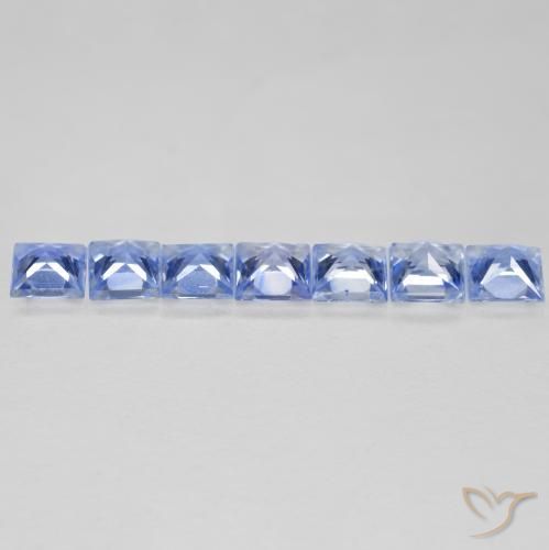 1.26 ct natürliche Hellviolettes Blau Saphir-Edelsteine, Quadrat, VS