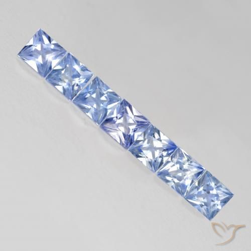 1.23ctw Natürlicher Pastellblau Saphir, Quadrat, VS
