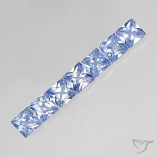 1.23 ct natürliche Pastellblau Saphir-Edelsteine, Quadrat, VS