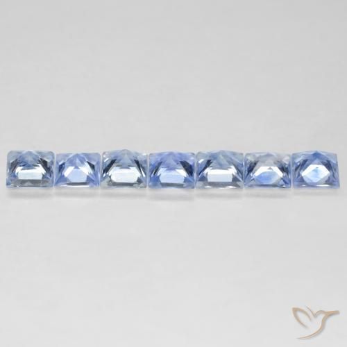 1.23 ct natürliche Pastellblau Saphir-Edelsteine, Quadrat, VS