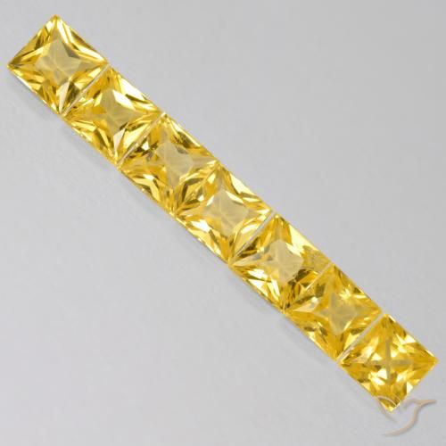 2.32ctw Natürlicher Golden Saphir, Quadrat, VS