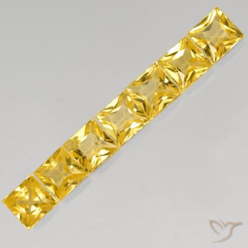 2.32 ct natürliche Golden Saphir-Edelsteine, Quadrat, VS