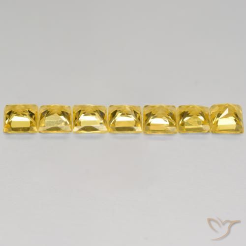 2.32 ct natürliche Golden Saphir-Edelsteine, Quadrat, VS