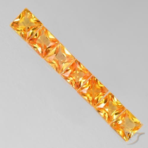 2.20 ct natürliche Honig-orange Saphir-Edelsteine, Quadrat, VS