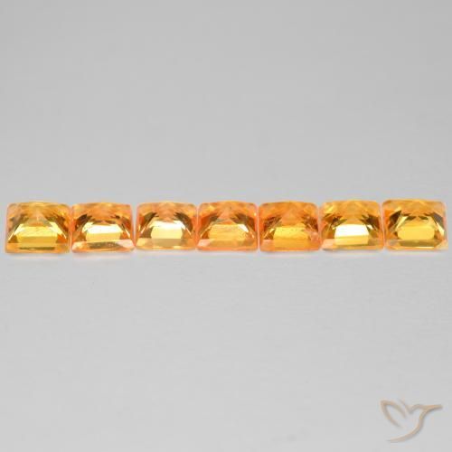2.20 ct natürliche Honig-orange Saphir-Edelsteine, Quadrat, VS