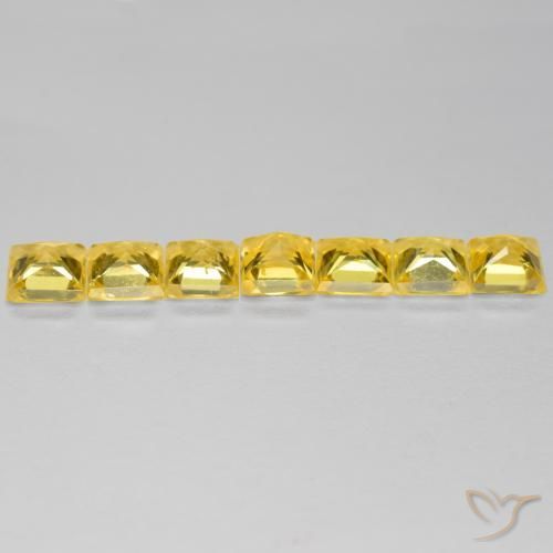 2.33 ct natürliche Mittelgelb Saphir-Edelsteine, Quadrat, VS