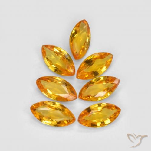 1.23ctw Natürlicher Tiefes Orange-Gold Saphir, Marquise, VS