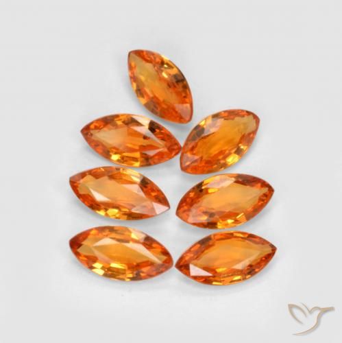 1.15ctw Natürlicher Amber Orange Saphir, Marquise, VS