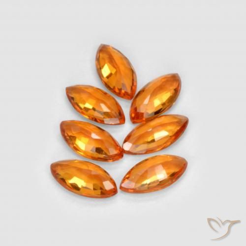 1.15 ct natürliche Amber Orange Saphir-Edelsteine, Marquise, VS