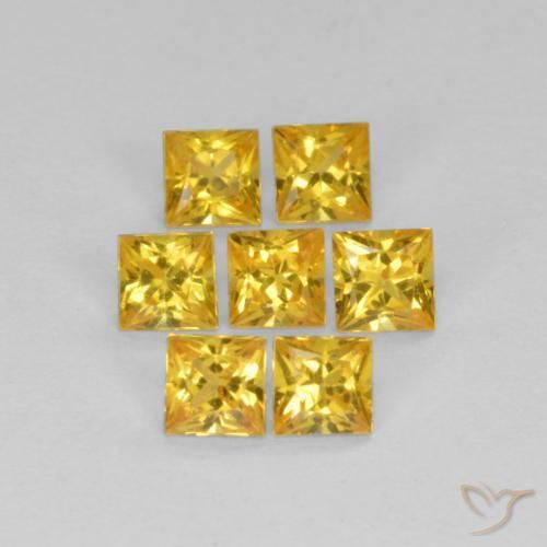 1.06 ct natürliche Golden Saphir-Edelsteine, Quadrat, VS