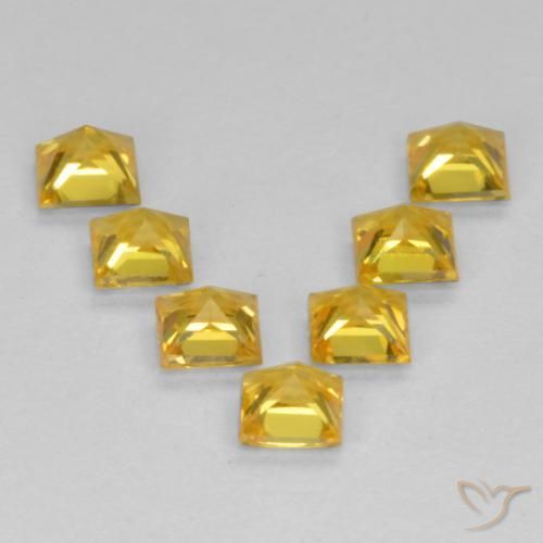 1.06 ct natürliche Golden Saphir-Edelsteine, Quadrat, VS