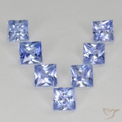 1.45ctw Natürlicher Pastellblau Saphir, Quadrat, VS