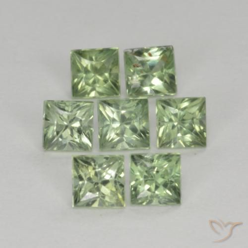 1.59 ct natürliche hellgrün Saphir-Edelsteine, Quadrat, VS