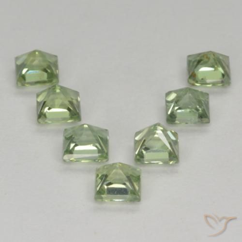 1.59 ct natürliche hellgrün Saphir-Edelsteine, Quadrat, VS