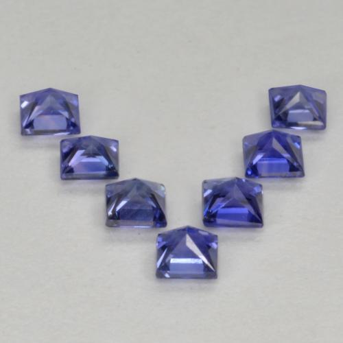 0.62 ct natürliche Mitternachtsblau Saphir-Edelsteine, Quadrat, VS