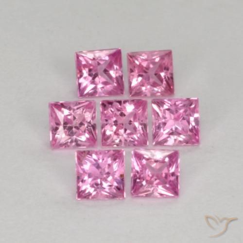 0.61 ct natürliche Sehr helles Royal Purple Pink Saphir-Edelsteine, Quadrat, VS