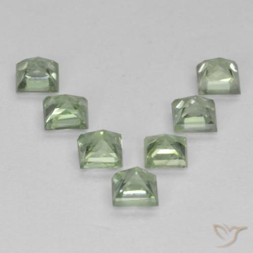 1.02 ct natürliche Helles Salbeigrün Saphir-Edelsteine, Quadrat, VS