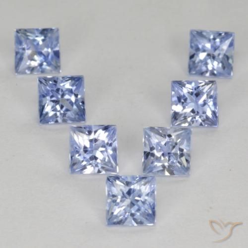 1.51ctw Natürlicher Pastellblau Saphir, Quadrat, VS