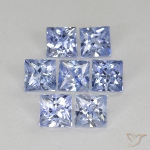 1.51 ct natürliche Pastellblau Saphir-Edelsteine, Quadrat, VS