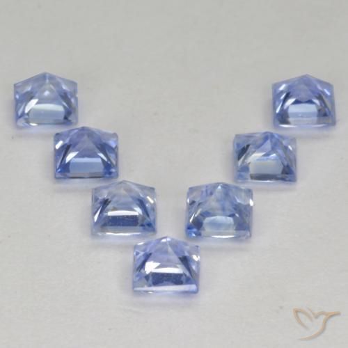 1.51 ct natürliche Pastellblau Saphir-Edelsteine, Quadrat, VS