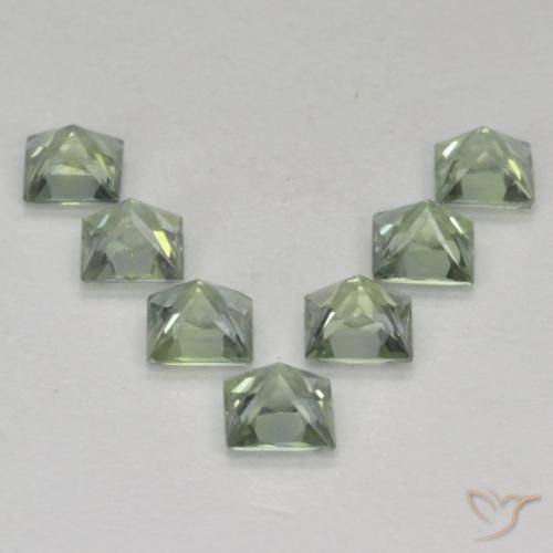 1.15 ct natürliche hellgrün Saphir-Edelsteine, Quadrat, VS