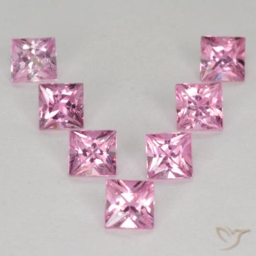 1.19 ct natürliche Sehr helles Royal Purple Pink Saphir-Edelsteine, Quadrat, VS