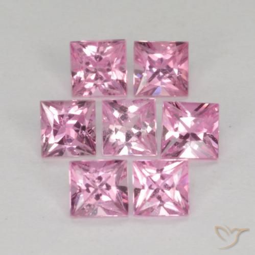 1.19 ct natürliche Sehr helles Royal Purple Pink Saphir-Edelsteine, Quadrat, VS