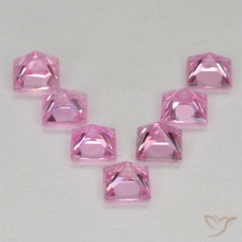 1.19 ct natürliche Sehr helles Royal Purple Pink Saphir-Edelsteine, Quadrat, VS