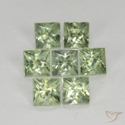 1.55 ct natürliche hellgrün Saphir-Edelsteine, Quadrat, VS