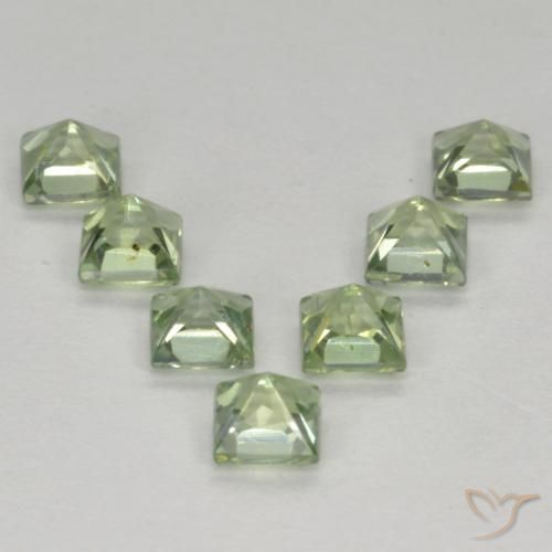 1.55 ct natürliche hellgrün Saphir-Edelsteine, Quadrat, VS