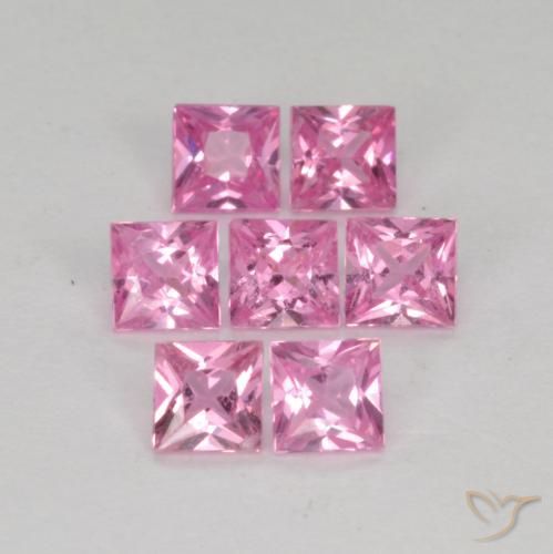 1.03 ct natürliche Sehr helles Royal Purple Pink Saphir-Edelsteine, Quadrat, VS
