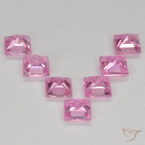 1.03 ct natürliche Sehr helles Royal Purple Pink Saphir-Edelsteine, Quadrat, VS
