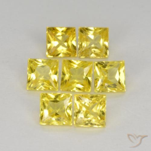 1.68 ct natürliche Gelb Saphir-Edelsteine, Quadrat, VS