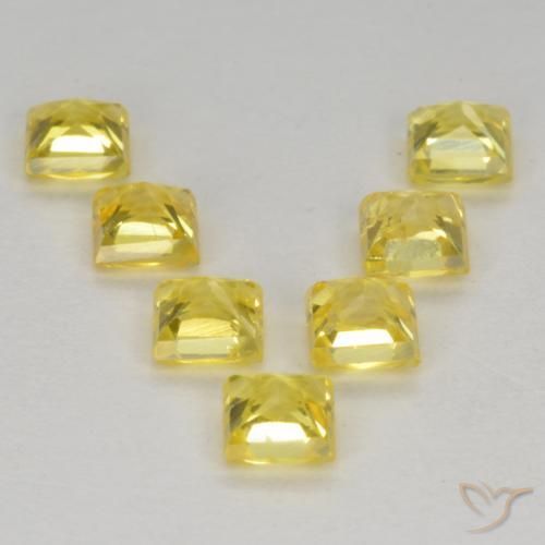 1.68 ct natürliche Gelb Saphir-Edelsteine, Quadrat, VS