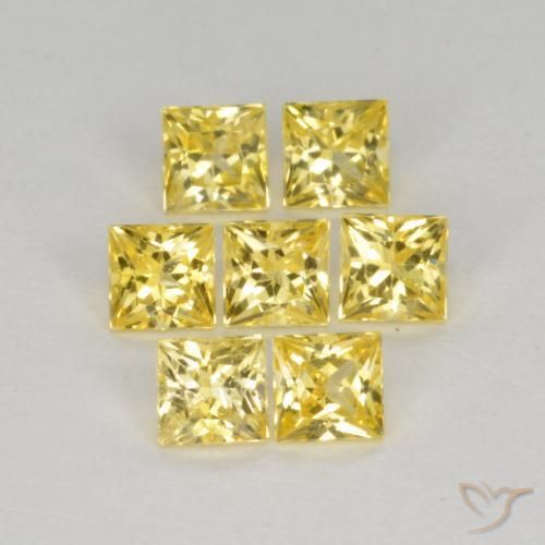 1.32 ct natürliche Toskana Gelb Saphir-Edelsteine, Quadrat, VS
